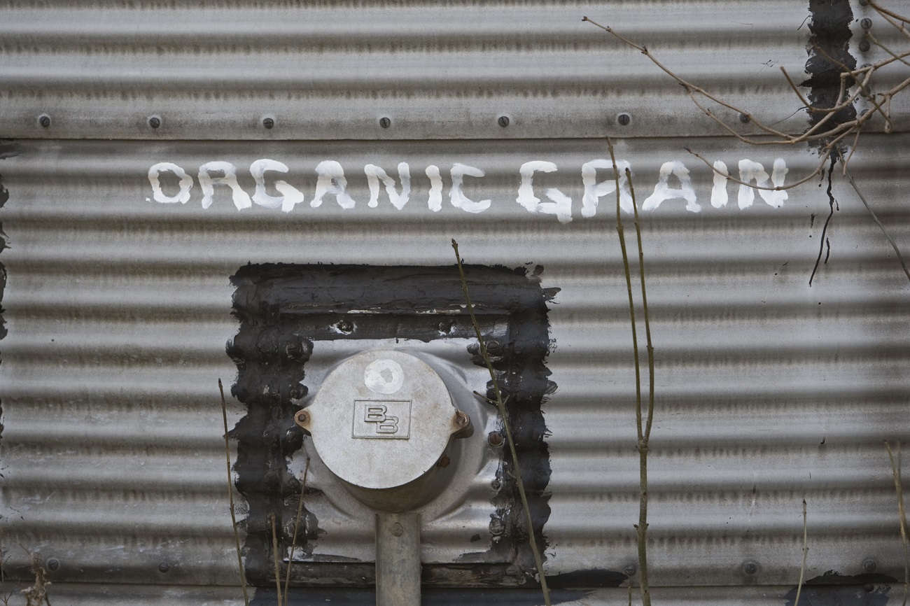 organic grain store on an organic farm